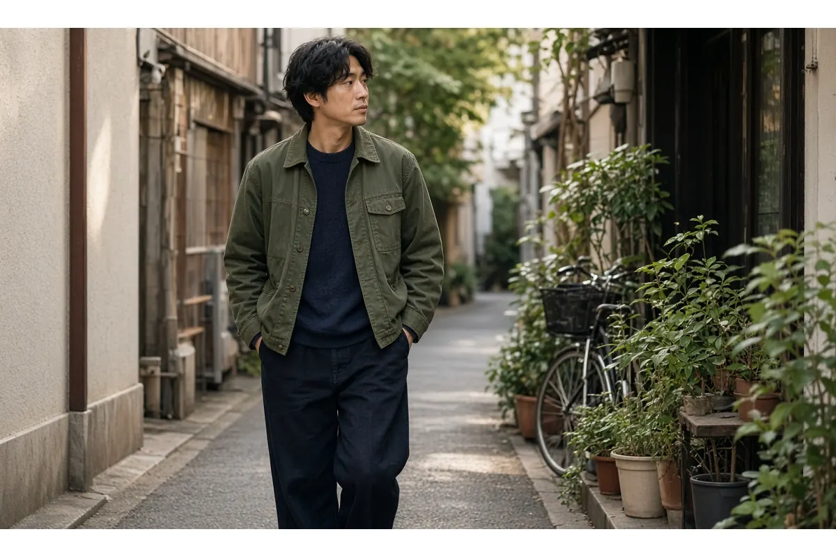 いつもと違う路地を歩き、新しいカフェを見つけた30代男性